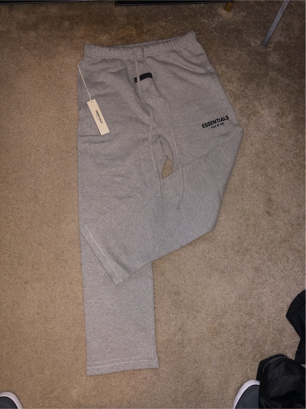 ESSENTIALS Grey Sweatpants with Logo